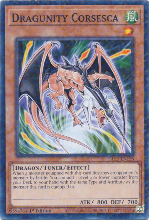 Dragunity Corsesca (Duel Terminal) [HAC1-EN158] Common (ONLINE ORDER ONLY)
