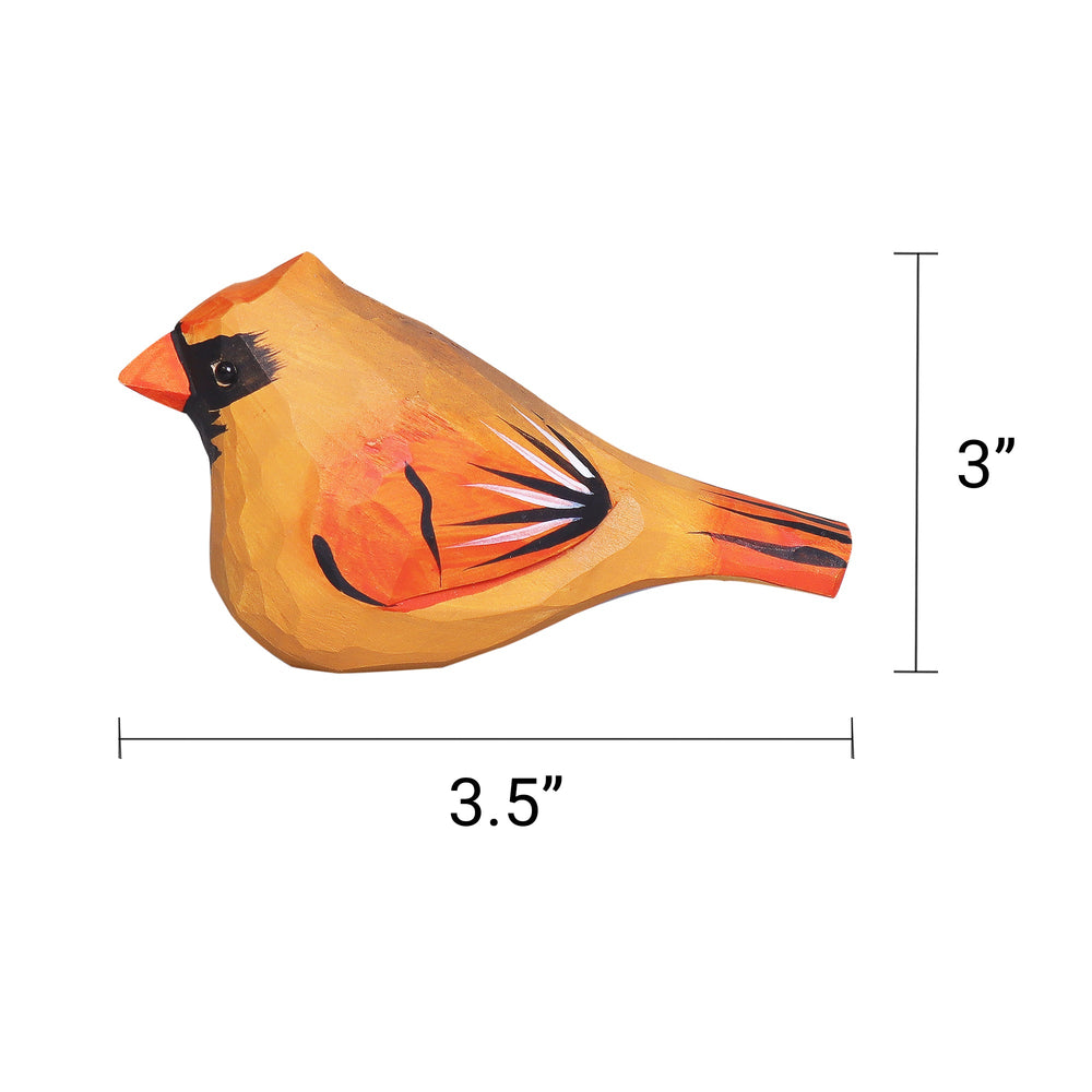 Hand Carved Cardinal Bird, Unique Gift for Loved Ones (ONLINE ORDER ONLY)