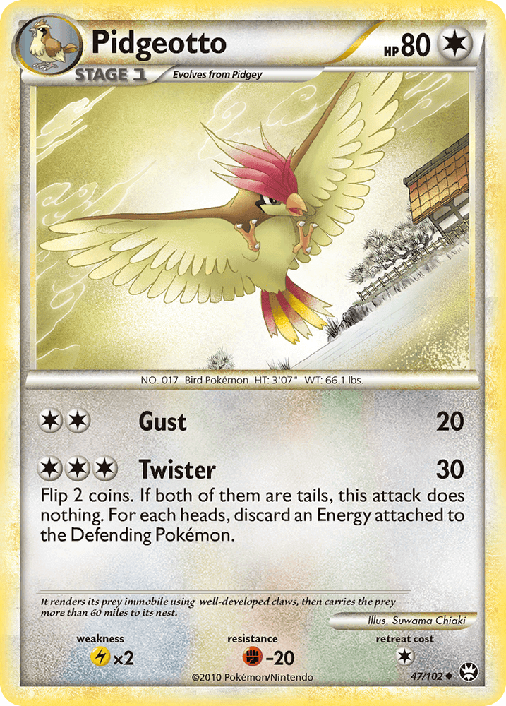 Pidgeotto (47/102) [HeartGold & SoulSilver: Triumphant] (Online Only)