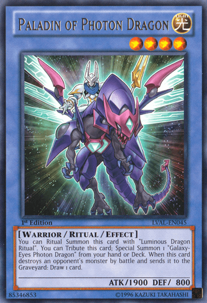 Paladin of Photon Dragon [LVAL-EN045] Rare (ONLINE ORDER ONLY)