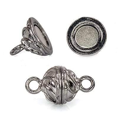 11mm Black Gold plated Copper Magnetic Clasp 1 piece (ONLINE ORDER ONLY)