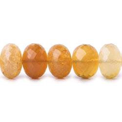 11mm Fire Opal Faceted Rondelle Beads 8 inch 26 pieces
