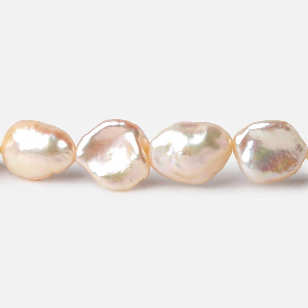 11x10-16x12mm Rich Cream Rose' Keshi Straight Drilled Freshwater Pearls 16 inch 30 pcs AA (ONLINE ORDER ONLY)
