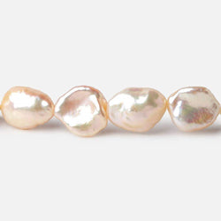11x10-16x12mm Rich Cream Rose' Keshi Straight Drilled Freshwater Pearls 16 inch 30 pcs AA (ONLINE ORDER ONLY)