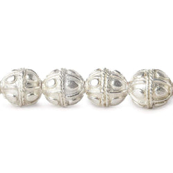 11x10mm Sterling Silver Plated Copper Bead Roval Pear 8 inch 18 pcs (ONLINE ORDER ONLY)