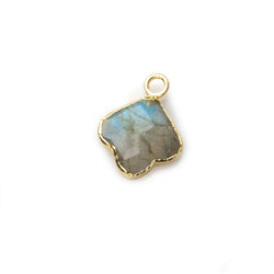 11x11mm Gold Leafed Labradorite Faceted Trillium Flower Focal Bead Pendant sold as 1 piece (ONLINE ORDER ONLY)