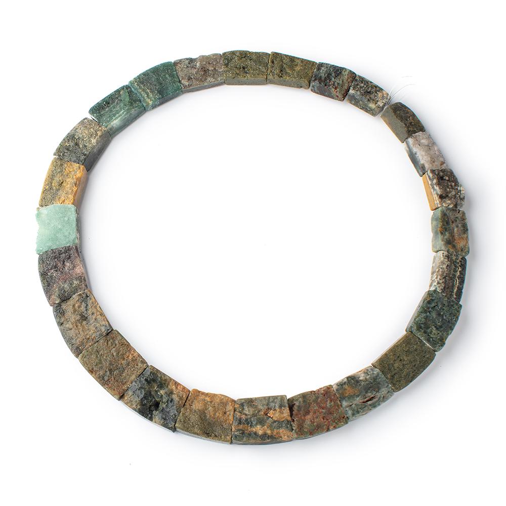 11x17-20x24mm Natural Crystal & Polished Ocean Jasper Fancy Shape Collar 25 Beads (ONLINE ORDER ONLY)