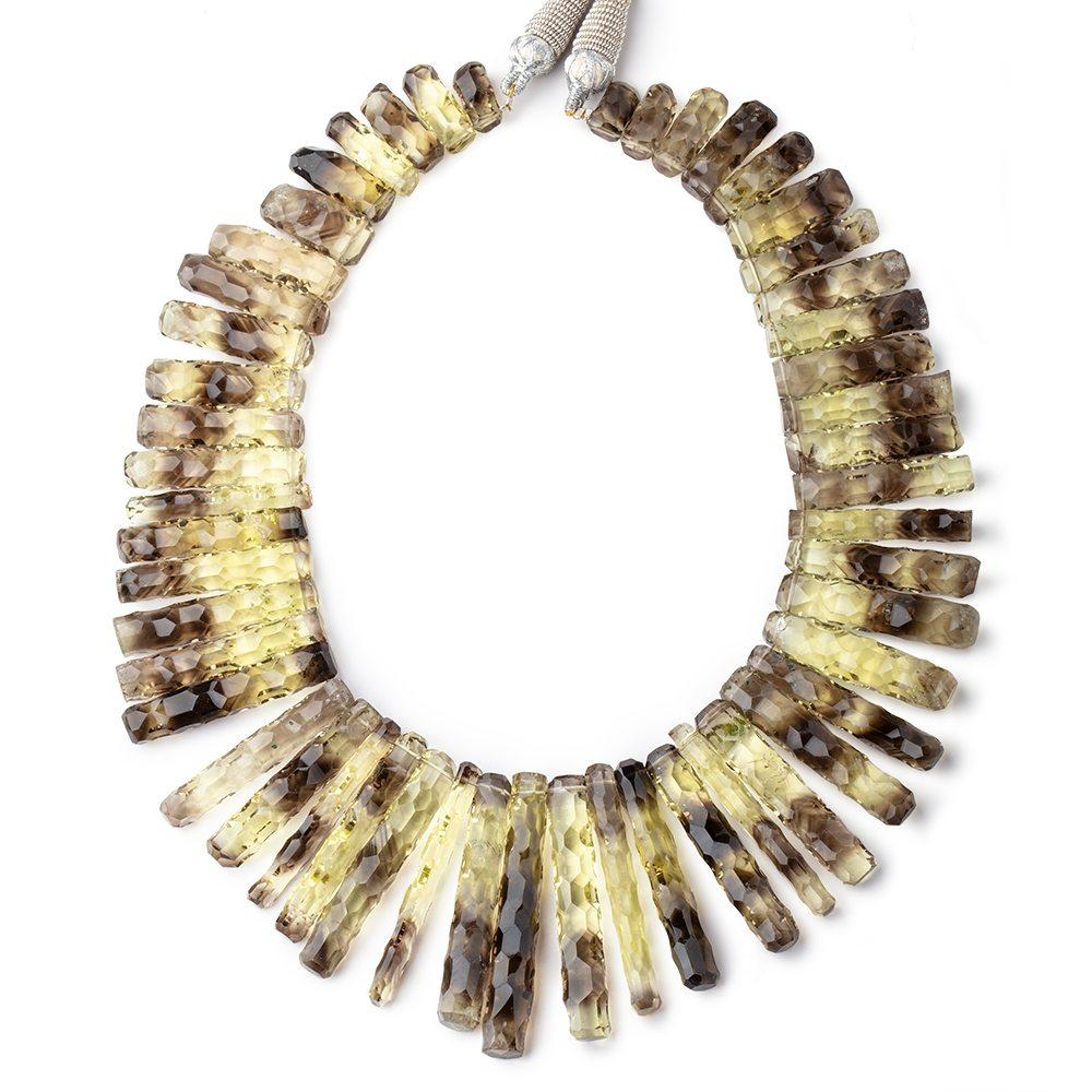 11x6-45x7mm Bi-Color Quartz Concave Faceted Tube Beads 12 inch 50 pieces AAA (ONLINE ORDER ONLY)