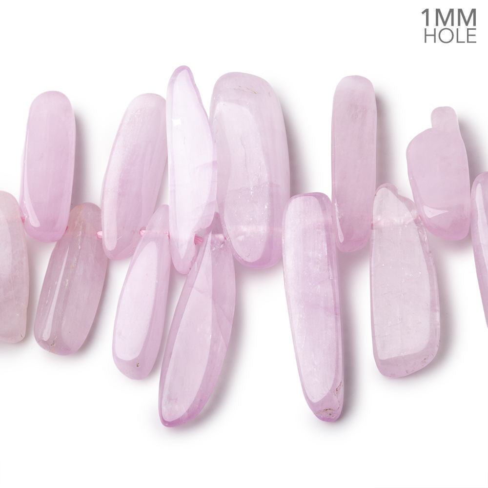 11x7-26x6mm Kunzite Top Drilled Plain Nuggets 16 inch 76 Beads 1mm Hole (ONLINE ORDER ONLY)