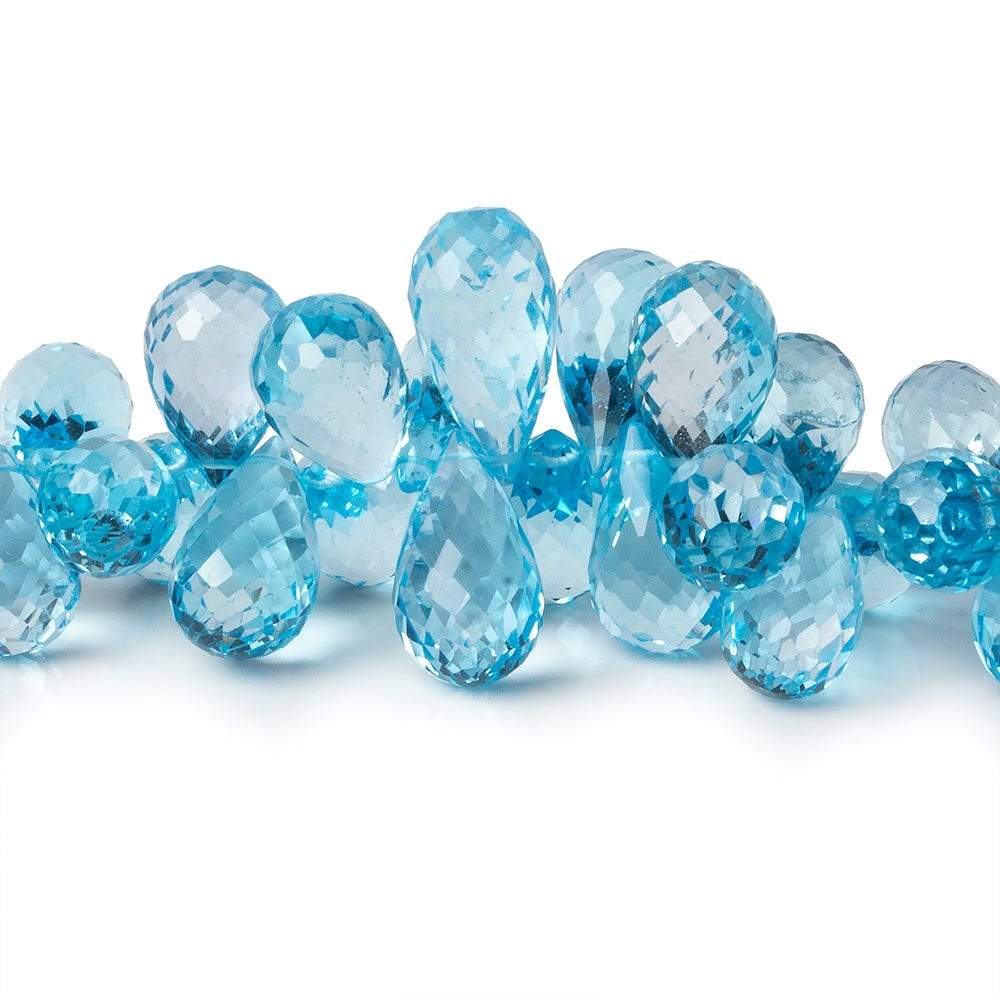 11x8-18x8mm Sky Blue Topaz faceted tear drop beads 8 inch 66 pieces AAA (ONLINE ORDER ONLY)