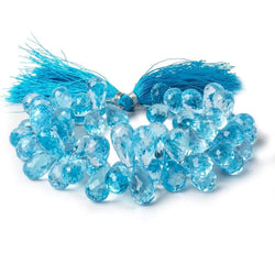 11x8-18x8mm Sky Blue Topaz faceted tear drop beads 8 inch 66 pieces AAA (ONLINE ORDER ONLY)
