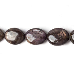 11x9-16x13mm Chocolate Sapphire plain oval Necklace Brass Lobster Clasp 17 inch (ONLINE ORDER ONLY)