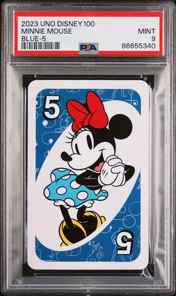 2023 UNO DISNEY 100 MINNIE MOUSE BLUE 5 PSA 9 (Online Order Only)
