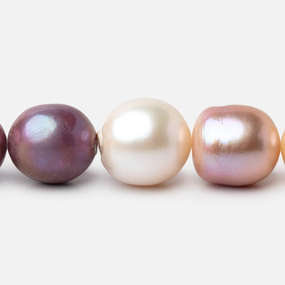 12-16mm Multi Color Baroque Freshwater Pearls 16 inch 27 pieces AA