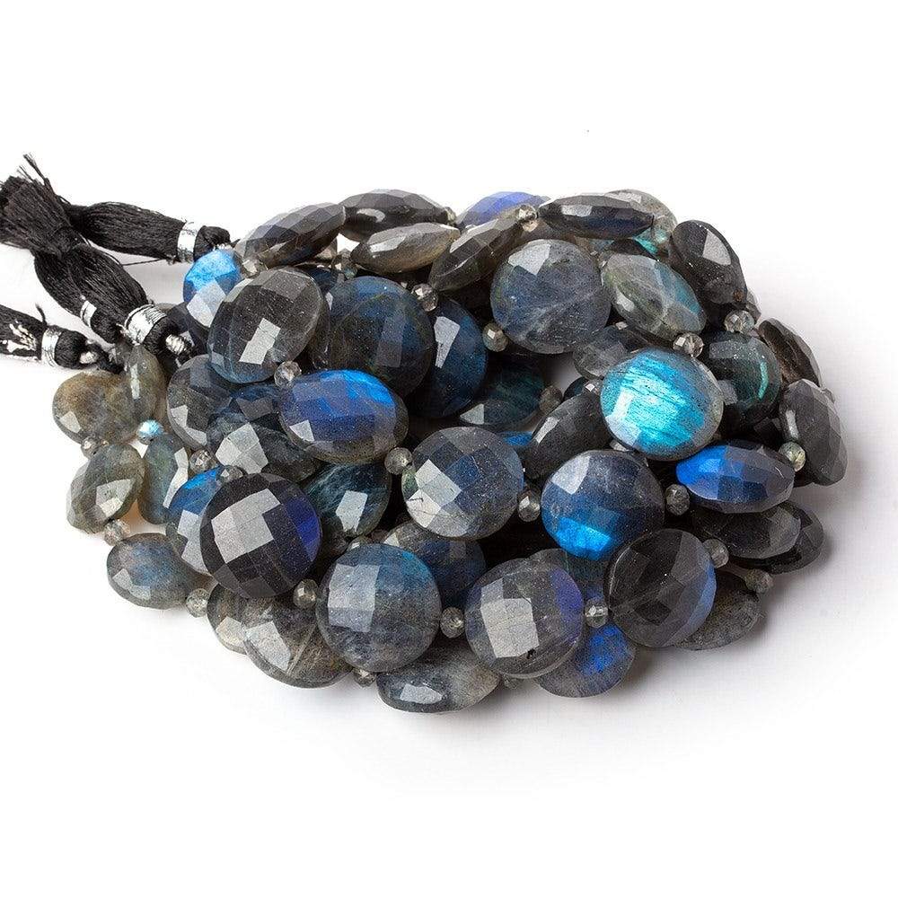 12-17mm Labradorite Faceted Coin Beads 16 inch 23 pieces A