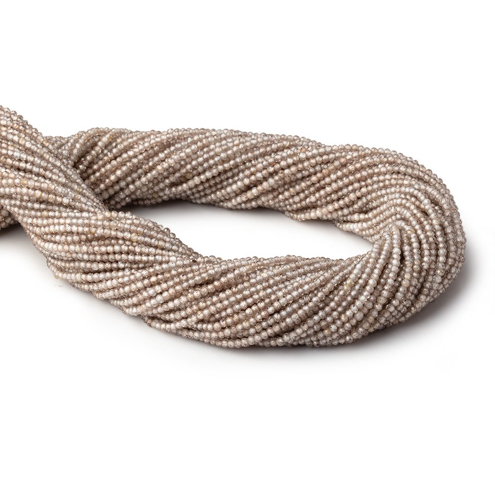 2mm Champagne Zircon Micro Faceted rondelle beads 13 inch 165 pieces (ONLINE ORDER ONLY)