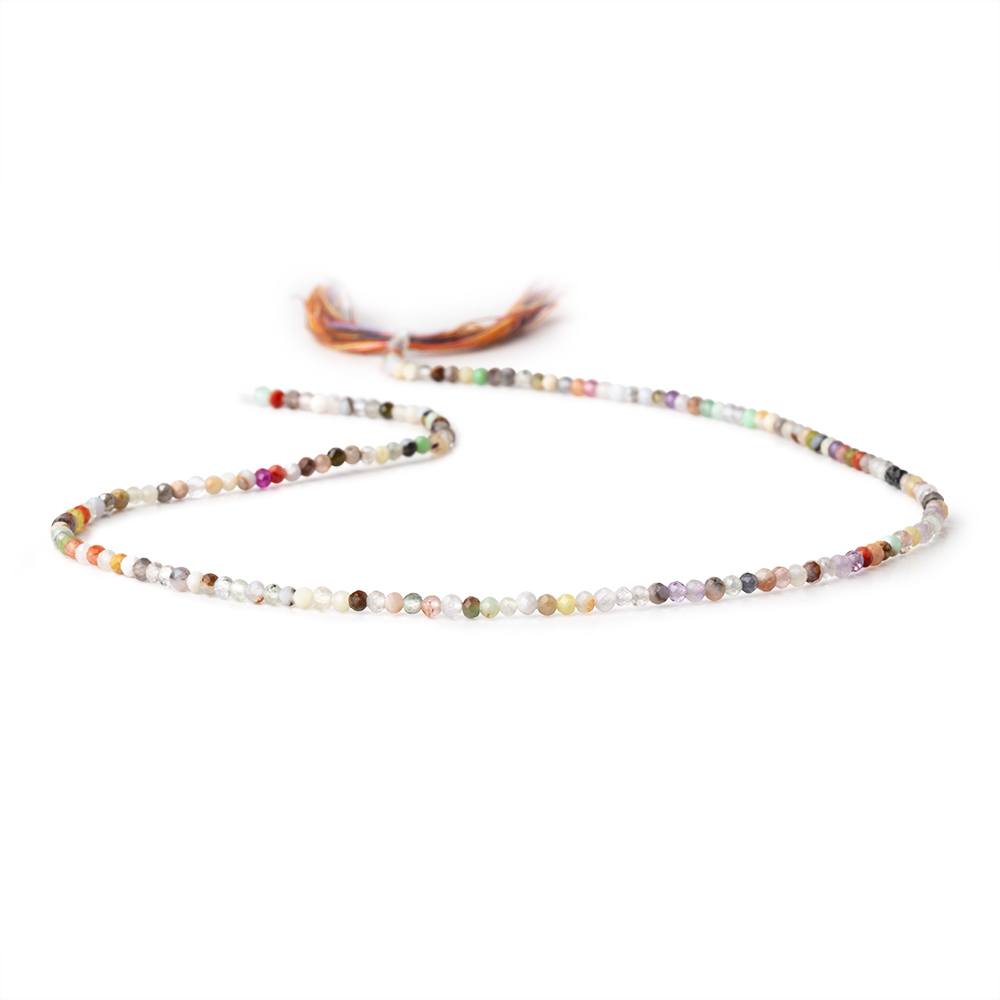 2.2mm Multi Gemstone Micro Faceted rondelle beads 13 inch 172 pieces (ONLINE ORDER ONLY)