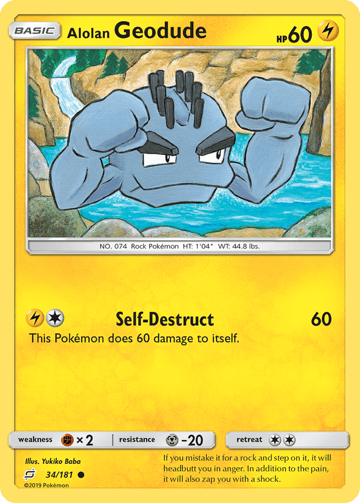 Alolan Geodude (34/181) [Sun & Moon: Team Up] (Online Only)