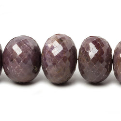 12.5-19.5mm Ruby faceted rondelle beads 16 inch 36 pieces (ONLINE ORDER ONLY)