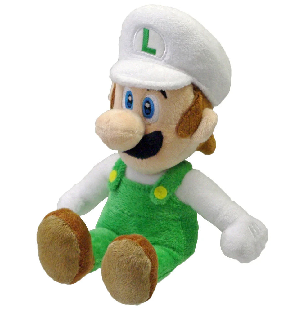 Little Buddy Super Mario Fire Luigi 8" Plush - Official Nintendo