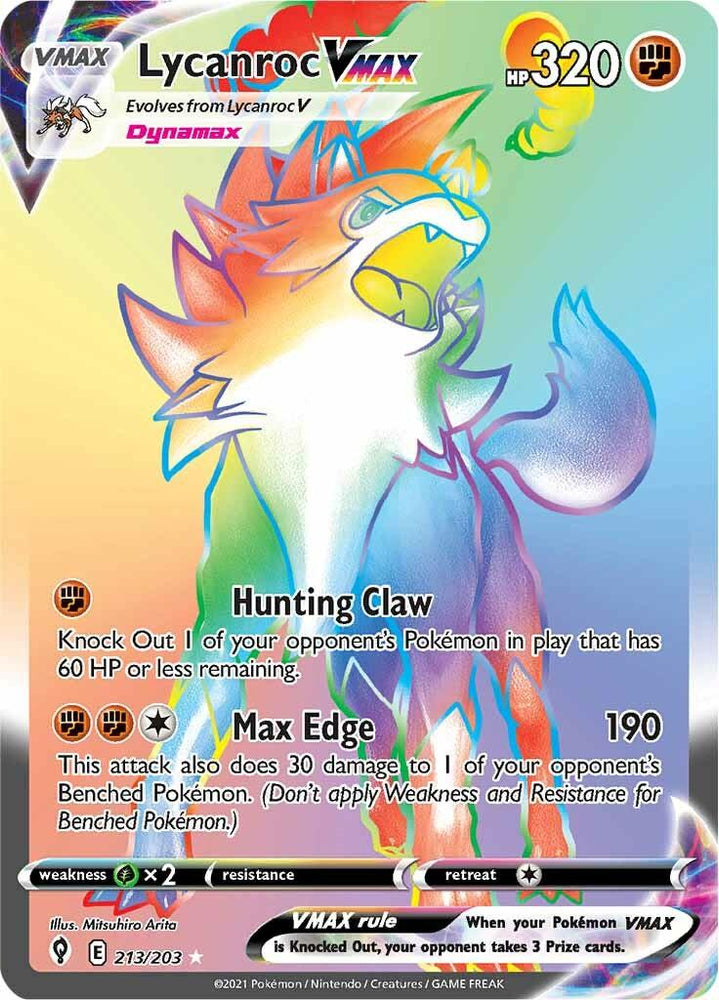 Lycanroc VMAX (213/203) [Sword & Shield: Evolving Skies] (Online Only)