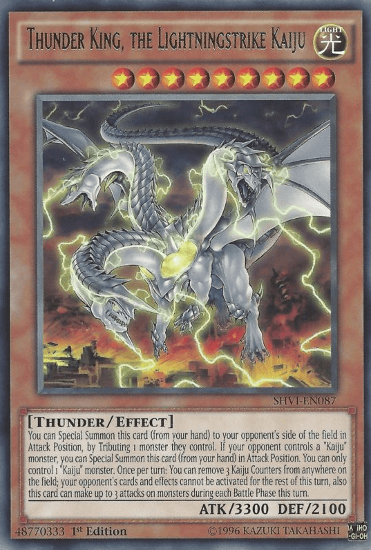Thunder King, the Lightningstrike Kaiju [SHVI-EN087] Rare (ONLINE ORDER ONLY)