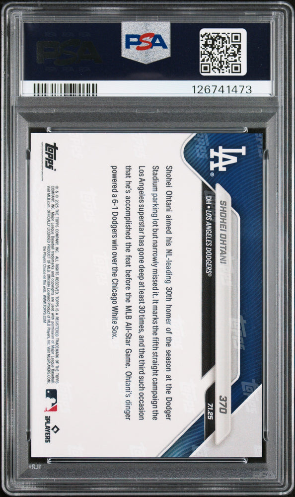 Graded 2025 Topps Now Shohei Ohtani #370 Baseball Card PSA 10 Gem Mint