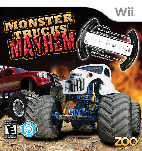 Monster Trucks Mayhem with Racing Wheel (Wii) (Online Order Only)
