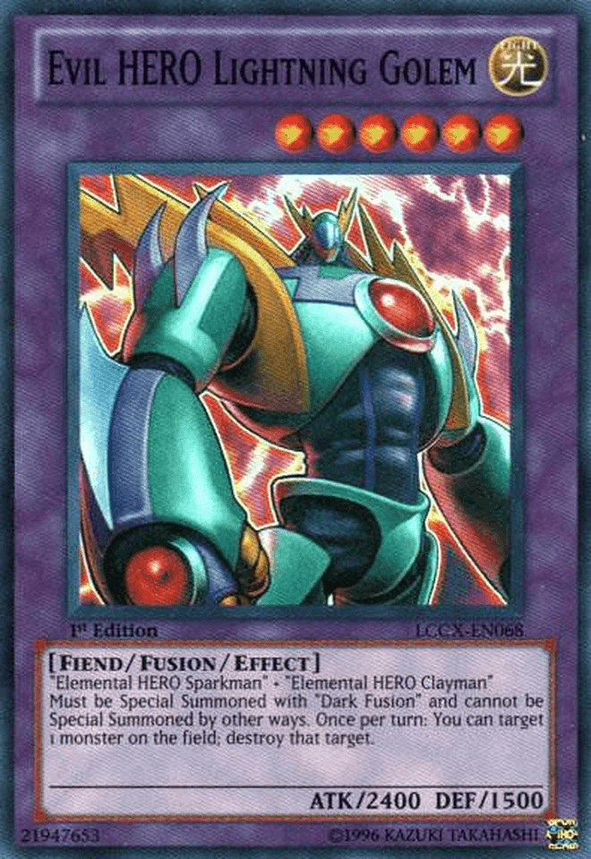 Evil HERO Lightning Golem [LCGX-EN068] Super Rare (ONLINE ORDER ONLY)