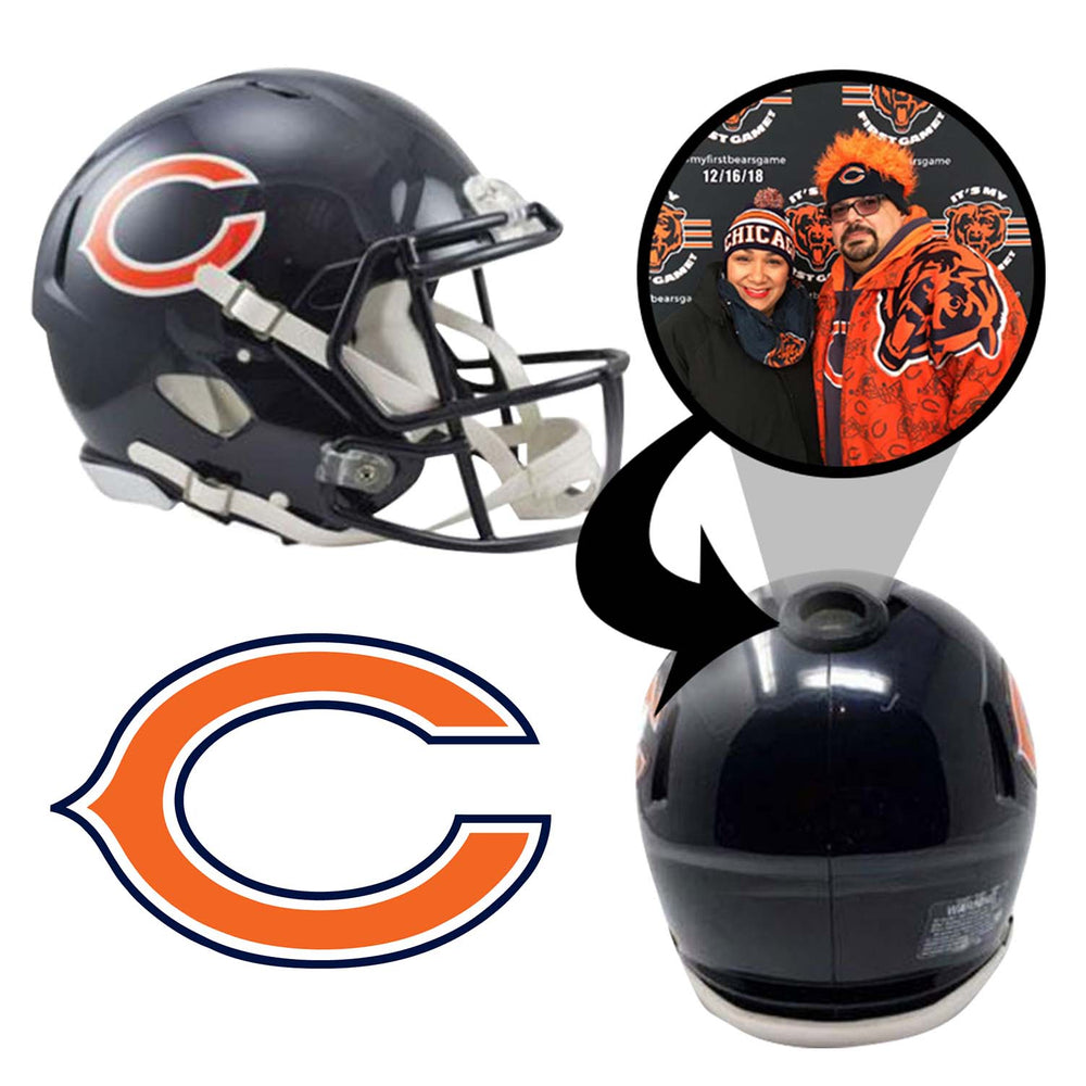 Chicago Bears NFL Mini Helmet - Picture Inside (Online Order Only) (ONLINE ORDER ONLY)