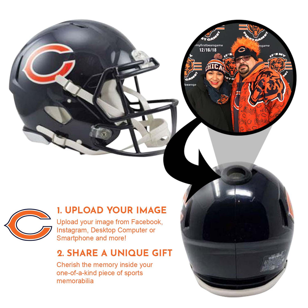 Chicago Bears NFL Mini Helmet - Picture Inside (Online Order Only) (ONLINE ORDER ONLY)