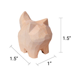 Hand-Carved Cat Painting Kit – Paint Two Cats, Create a Keychain (ONLINE ORDER ONLY)