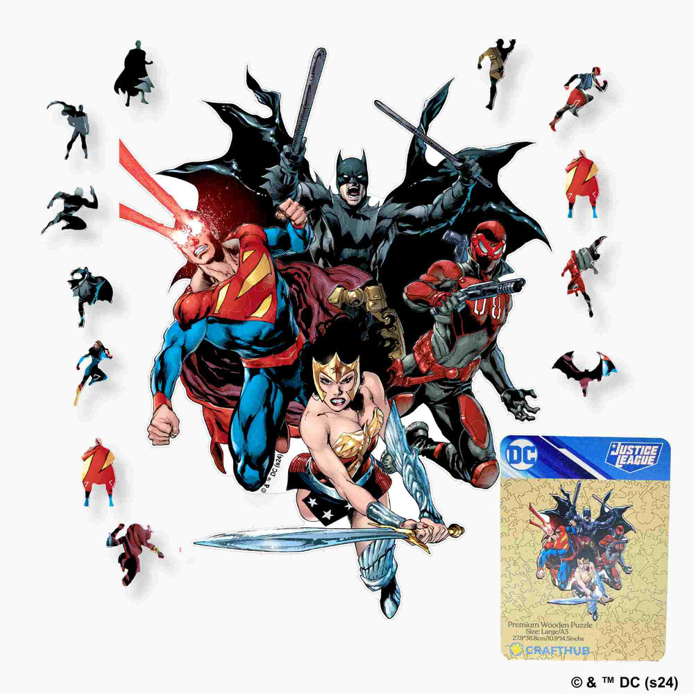 Justice League Wooden Jigsaw Puzzle (Online Order Only)