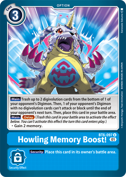 Howling Memory Boost! [BT6-097] [Double Diamond] (ONLINE ORDER ONLY)