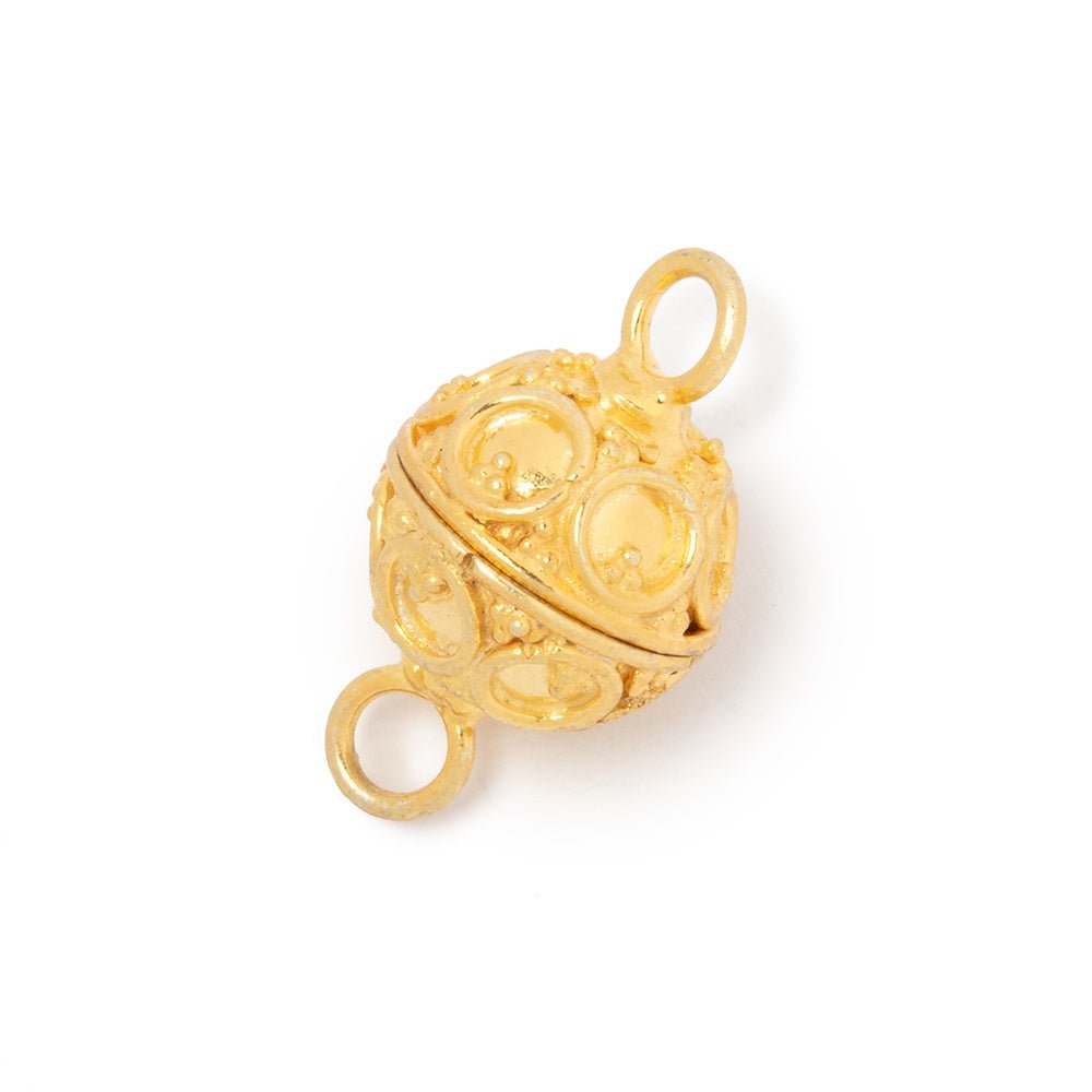 12mm Circle & Miligrain Magnetic Clasp 1 piece