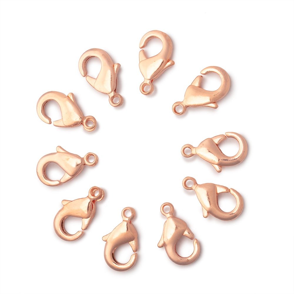 12mm Copper Lobster Clasp 10 pieces (ONLINE ORDER ONLY)