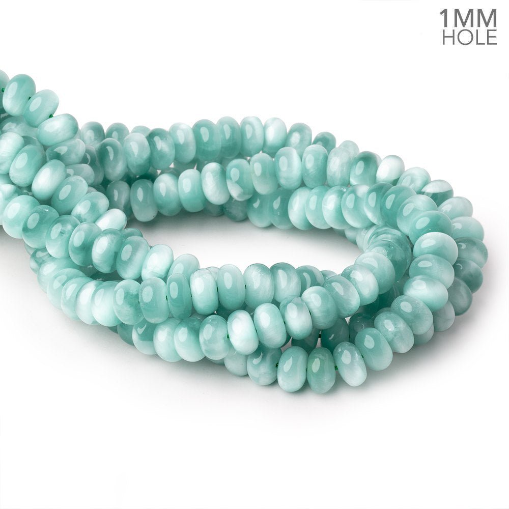 12mm Russian Green Angelite Plain Rondelle Beads 16 inch 66 pieces AA