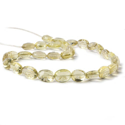 12x10-14x11mm Lemon Quartz Concave Faceted Oval beads 15 inch 30 pieces AAA (ONLINE ORDER ONLY)