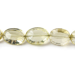 12x10-14x11mm Lemon Quartz Concave Faceted Oval beads 15 inch 30 pieces AAA (ONLINE ORDER ONLY)