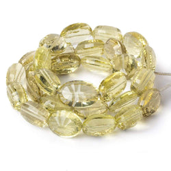 12x10-14x11mm Lemon Quartz Concave Faceted Oval beads 15 inch 30 pieces AAA (ONLINE ORDER ONLY)