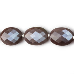 12x10-17x13mm Chocolate Brown Moonstone faceted ovals 16 inch 25 beads AA grade (ONLINE ORDER ONLY)