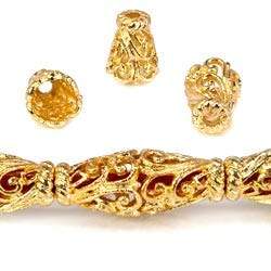 12x10mm 22kt Gold Plated Copper Scroll Cone *DISCONTINUED* (ONLINE ORDER ONLY)