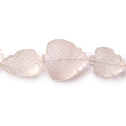 12x11-21x18mm Morganite Hand Carved Fancy Shaped Beads 8 inch 15 pieces (ONLINE ORDER ONLY)