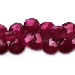 12x12-16x16mm Orchid Purple Chalcedony Heart Briolettes 8 inch 39 beads (ONLINE ORDER ONLY)