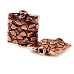 12x12mm Antiqued Copper Square Cobblestone *DISCONTINUED* (ONLINE ORDER ONLY)