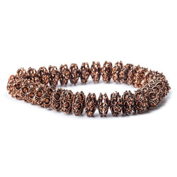 12x12mm Copper Bead Cap with Granulated Floral 8 inch 66 pcs (ONLINE ORDER ONLY)