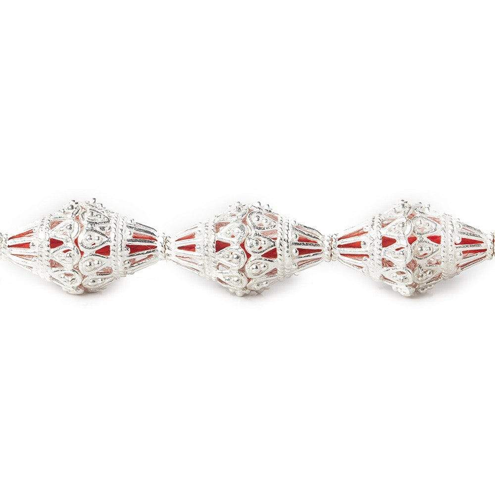 12x12mm Sterling Silver Plated Copper Victorian Scalloped Cone 8 inch 20 pcs (ONLINE ORDER ONLY)