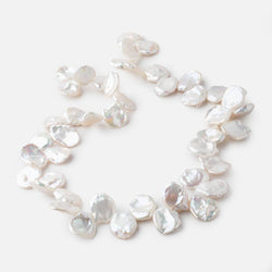 12x15-15x17mm White top drilled Keshi Freshwater Pearls AAA 16 inch 42pcs (ONLINE ORDER ONLY)