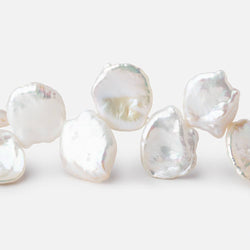 12x15-15x17mm White top drilled Keshi Freshwater Pearls AAA 16 inch 42pcs (ONLINE ORDER ONLY)