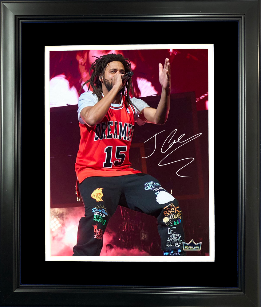 Framed J. Cole Facsimile Laser Engraved Signature Auto 11"x14" Music Photo HOFSM Holo (ONLINE ORDER ONLY)